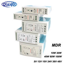 High quality din rail power supply switch 10W 20W 40W 60W 100W  output 5V 12V 15V 24V 36V 48V DIANQI Switching MDR-60 MDR-40 2024 - buy cheap