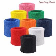 1pair Wristband Sports Easy To Dry Breathable Wrist Sweatband Sports Protection For Tennis Basketball Squash Badminton 11Colors  2024 - buy cheap