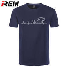 REM-Camiseta de manga corta para hombre, Camisa de algodón con latido del corazón del buceo, divertida, Buceo 2024 - compra barato