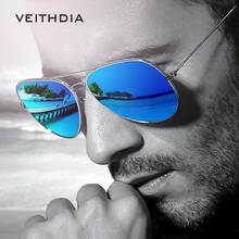 Veithdia óculos de sol clássico masculino, óculos de sol de marca unissex com lentes polarizadas uv400 espelhadas 2024 - compre barato