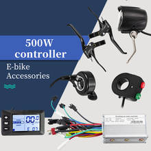 Kit de controladores de bicicleta elétrica, 6 peças/conjunto, 48v, 500w, 36v, para e-bike, acelerador de scooter elétrica 2024 - compre barato