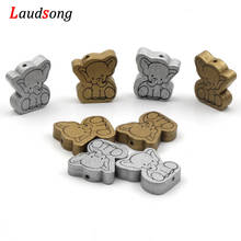 30Pcs Elephant Natural Wood Spacer Wooden Beads For Diy Jewelry Making Kids Pacifier Chain Handmade Gift 20x25mm 2024 - buy cheap