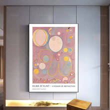 Hilma af klint impressão de arte escandinavo, arte abstrata, as dez maiores, no 08 pôster de arte de parede adulto, decoração de casa 2024 - compre barato