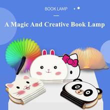 Creative Cartoon Folding Book Light Colorful USB Night Light Portable Animal Panda Kitty Rabbit Patterns Kids Sleeping Book Lamp 2024 - buy cheap