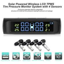 Smart Car TPMS Tyre Pressure Monitoring System Solar Power Digital LCD Display English Security Alarm Systems Tyre Pressure 2024 - buy cheap