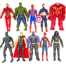 Игрушки Marvel «мстители» 30 см, экшн-фигурки танос, халкбастер, Человек-паук, Железный человек, Капитан Америка, Тор, Росомаха, Черная пантера, куклы 2024 - купить недорого