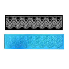 Flowers Silicone Lace Mat Kitchen Fondant Lace Mold Wedding Decoration Silicone Baking Mat Sugarcraft Cake Mold Color Blue 2024 - buy cheap