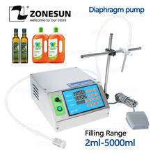 ZONESUN Diaphragm Pump Bottle Filler Semi-automatic Liquid Vial Desk-top Filling Machine for Juice Beverage Oil Perfume 2024 - buy cheap
