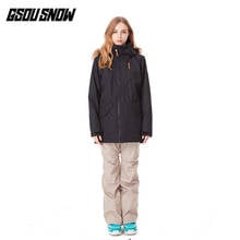 GSOU-Chaqueta de esquí para mujer, pantalón a prueba de viento, impermeable, ropa deportiva para exteriores, supercálida, para esquí de montaña, invierno, 2019 2024 - compra barato