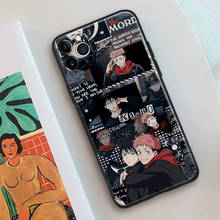 Megumi fushiguro yuji itadori jujutsu kaisen vidro caso do telefone capa escudo para iphone se 6s 7 8 plus x xr xs 11 12 mini pro max 2024 - compre barato