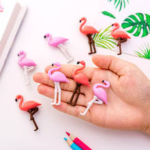 4 шт./упак. Novetly Kawaii карандаш в форме Фламинго ластик подарок ластики игрушка для детей школьные канцелярские принадлежности Декоративные 2024 - купить недорого