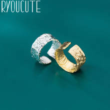 Anéis geométricos irregulares cor prata da moda boêmia, presentes para mulheres, meninas, abertos, anéis retrô, joias de casamento 2024 - compre barato