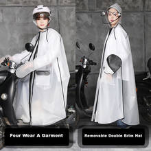 Women Waterproof EVA Raincoat Cape Cover Hooded Rainwear Men Portable Outdoor Travel Rain Coat Transparent Fashion 2024 - buy cheap