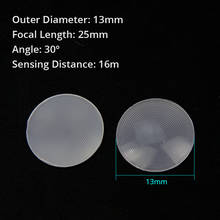 Focal Length 25mm Optical Human Body Infrared Sensing Fresnel Lens PIR Housing Pyrolysis Probe Dedicated Lenses 13mm Dia 2024 - buy cheap