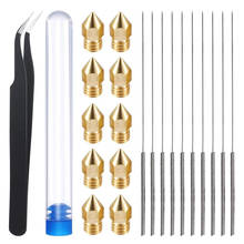 21 Pcs 3D Printer Nozzle and Cleaning Kit 0.4 Mm Mk8 Nozzles 0.4 Mm Needles and 1 Pack Tweezers Tool Kit Stainless Steel Nozzles 2024 - buy cheap