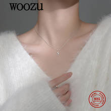 WOOZU-collar con colgante de clavícula para mujer, de Plata de Ley 925 auténtica, INS, minimalista, Charms para fiesta, regalo de joyería 2024 - compra barato