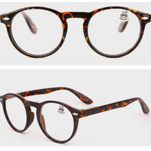 Óculos de leitura unissex clássico redondo vintage, óculos para leitura com várias cores + 100 + 150 + 200 + 250 + 300 + 350 2024 - compre barato