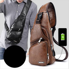 Bolsa de ombro masculina, bolsa transversal com carregador usb, antifurto de peito para escola, viagens curtas, nova 2021 2024 - compre barato