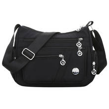Женская сумка для мамы, модная нейлоновая вместительная сумка-мессенджер через плечо, женская большая сумка на молнии через плечо, Повседневная водонепроницаемая сумка-тоут 2024 - купить недорого