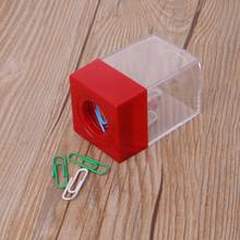 Dispensador de papel com clipe magnético, caixa quadrada com suporte, cor aleatória, 1 peça 2024 - compre barato