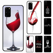 Red Wine Glass Case For Samsung Galaxy S21 Ultra S22 S20 FE Note 20 Ultra Note10 S8 S9 S10 Plus Coque 2024 - buy cheap