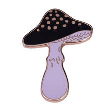 Black Mushroom Brooch Cute Toadstool Fungi Badge Nature Lovers Great Addition 2024 - buy cheap