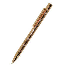 Acmecn caneta esferográfica personalizada em relevo, mini caneta esferográfica de ouro rosa com tamanho odm, caneta prateada fofa para escrita para presentes femininos 2024 - compre barato