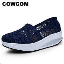 COWCOM Drop Women's Shoes Spring Summer Women's Cool  Shoes Breathable Lace Rocking Shoes Women's Shallow Casual Shoes CYL-2015 2024 - buy cheap