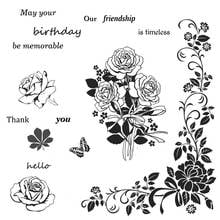 Clear Stamps Set 2021 New Arrival Metal Cutting Dies Scrapbooking For Paper Making Birthday Flower Embossing Card Craft Supplies 2024 - buy cheap