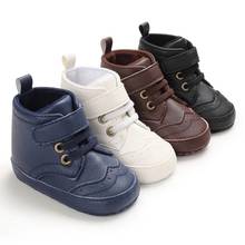 Newborn 0-18M Baby Boys Classic Shoes PU Leather Casual Toddler Lace-Up Walking First Walkers 2024 - buy cheap