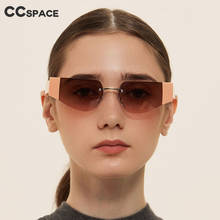 Óculos de sol sem aro 47549, lentes estreita fashion simples uv400 2024 - compre barato