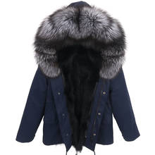 Man 7xl  fox fur coat parkas winter jacket coat  waterproof parka big real fur collar  natural fox fur liner long outerwear 2024 - buy cheap