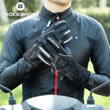 ROCKBROS-guantes de ciclismo resistentes al viento para hombre y mujer, manoplas impermeables de dedo completo para deporte, MTB, invierno y otoño 2024 - compra barato