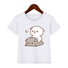 Funny Tshirts For Girls/Boys Kids Clothes Kawaii Peach And Goma Mochi Cat Animal Print T Shirt Children Clothing Harajuku Shirt 2024 - buy cheap