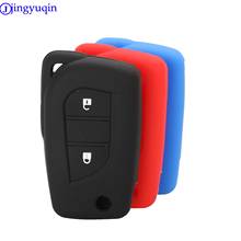 jingyuqin 2B Remote Key Silicone Cover Case For Toyota Yaris Camry Corolla Prado REIZ Crown RAV4 Hilux Folding Flid 2024 - buy cheap