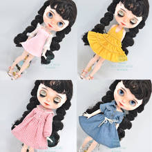 Blyth doll Clothes fashion famous slow dress, plaid skirt for Blyth Azone OB23 OB24 1/6 doll accessories 2024 - buy cheap