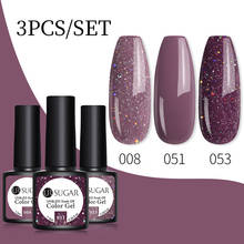 UR SUGAR 7.5ml Gel Nail Polish Set Holographics Winter Purple Glitter For Manicures Set Semi-permanant UV Lamp Nail Varnishes 2024 - купить недорого
