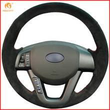 MEWANT Black Suede Car Steering Wheel Cover for Kia K5 2011 2012 2013 Kia Optima Interior Accessories Parts 2024 - buy cheap