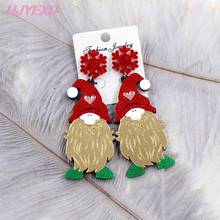 (1pair)  HP027 Gnome Christmas Earrings Santa Dangle Earrings Snowflakes Acrylic Earrings 2024 - buy cheap