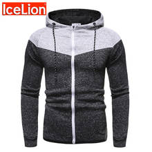 IceLion 2021 Cotton Hoodies Men Splice Sweatshirt Spring Autumn Hooded Sportswear Fashion Slim Fit Pullover Hip Hop Tracksuit 2024 - buy cheap