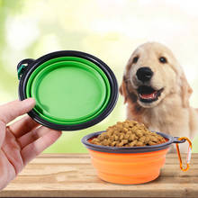 1Pcs Pet Dog Bowl Folding Silicone Travel Bowl For Dog Portable Collapsible Folding Dog Bowl for Pet Cat Food Water Feeding 2024 - buy cheap