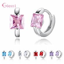 Lovely Bright Crystal Earring For Women Genuine 925 Sterling Silver Bridal Earrings Female Fashion Jewelry Anniversary Wedding 2024 - buy cheap