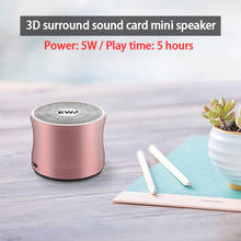 TWS KYYSLB A109pro 5W Cartão Mini Speaker Stereo 3D Qualidade do Metal de Alto Volume de Som Surround Speaker Mini Bluetooth 2024 - compre barato
