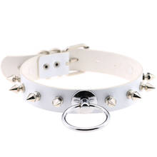 Harajuku-Collar de cuero sintético con remaches para mujer, gargantilla de cuero sintético, estilo gótico, Punk, Rock, corazón, redondo, joyería para el cuerpo, regalo de fiesta 2024 - compra barato