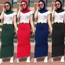 muslim High Waist Bodycon Maxi Pencil Long Skirt Jupe Longue Femme Skirts Womens Clothing Faldas Mujer Moda  Winter Abaya 2024 - buy cheap