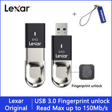 Lexar-pendrive usb 3.0 com 64gb de memória, pen drive animado com reconhecimento de impressão digital, chave f35 2024 - compre barato
