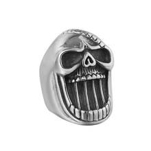 Stainless Steel Fashion Jewelry Skull Rings Gothic Punk Male Vintage Scar Jaw Unique Ring For Men Beer Bottle Opener HF559 2024 - buy cheap