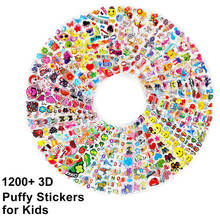 60pcs Different Bulk Cartoon Animals Kids 3D Puffy Stickers Waterproof PVC Cartoon DIY Scrapbooking Girl Boy Gift Bubble Sticker 2024 - buy cheap