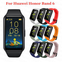 Correia de relógio inteligente, pulseira de silicone de reposição para huawei honor band 6, pulseira de relógio colorida de esporte de troca para honor band 6 2024 - compre barato