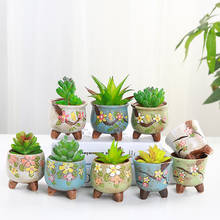 Gardening Korean multi-meat mini cute small flower pot ceramic thumb basin color hand-painted multi-meat pot 2024 - buy cheap